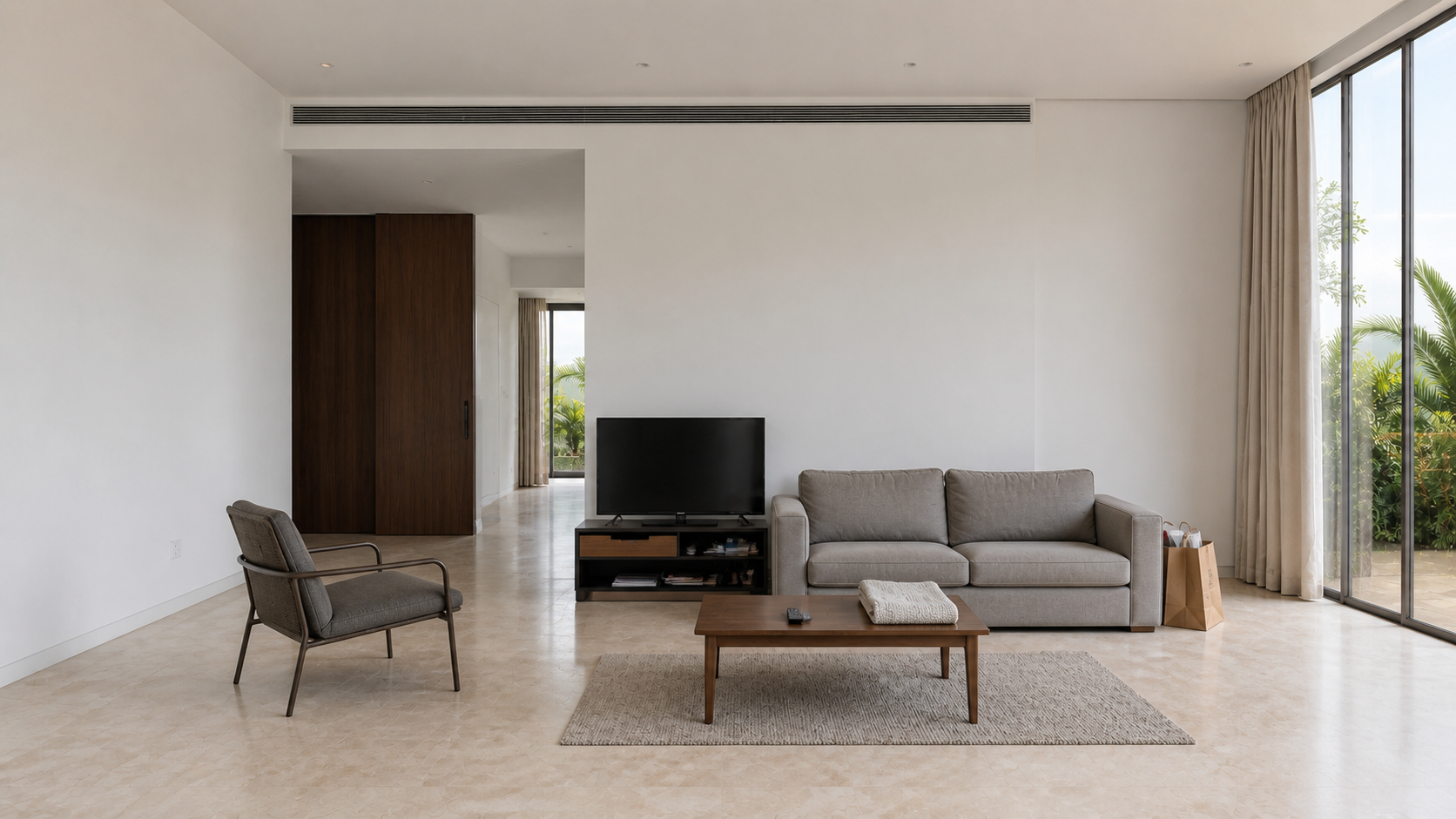 Sala antes do projeto Ambiente Express